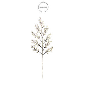 Yılbaşı Süsü Berry Dal Beyaz 55 Cm