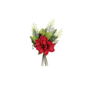 Yapay Yılbaşı Amerilis Buketi 45 Cm