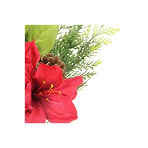 Yapay Yılbaşı Amerilis Buketi 45 Cm