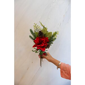 Yapay Yılbaşı Amerilis Buketi 45 Cm