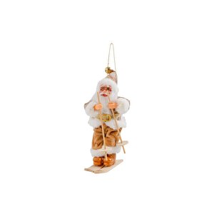 Kızaklı Noel Baba Altın 17 Cm