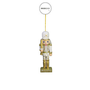 Yılbaşı Süsü Kurşun Asker Beyaz 13 Cm 4 Lü