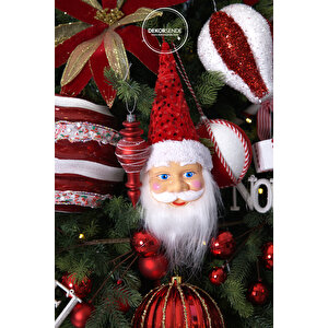 Yılbaşı Süsü Payet Şapkalı Noel Baba 28 Cm