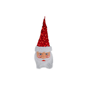 Yılbaşı Süsü Payet Şapkalı Noel Baba 28 Cm
