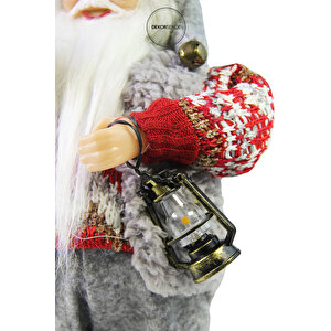 Noel Baba Gri 30 Cm