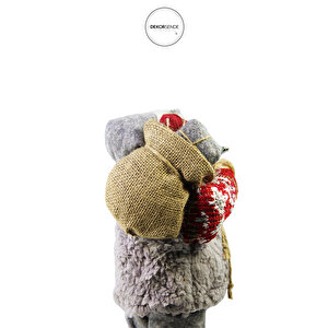 Noel Baba Gri 30 Cm
