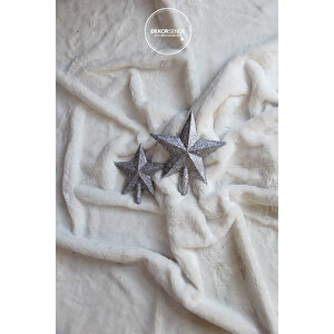 Yılbaşı Süsü Yıldız Çam Tepesi Gümüş 20 Cm