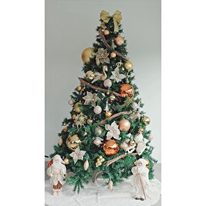 Yılbaşı Süsü 6'lı Top Kahverengi 4 Cm