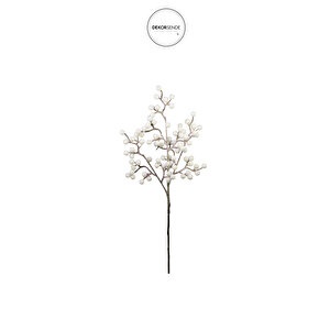 Karlı Berry Dalı Yılbaşı Ağaç Ve Kapı Süsü Beyaz 35 Cm