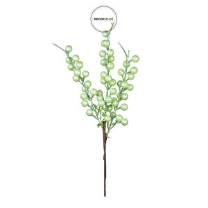 Yılbaşı Süsü İnci Berry Dal Yeşil 30 Cm