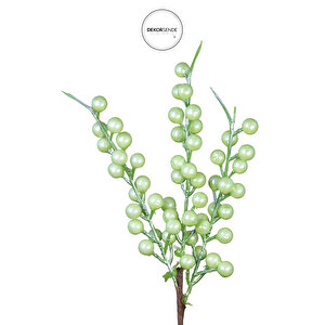 Yılbaşı Süsü İnci Berry Dal Yeşil 30 Cm