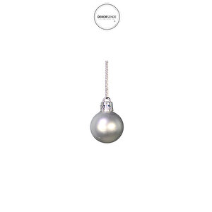 Yılbaşı Ağacı Süsü 24'lü Top Set Gümüş 3 Cm