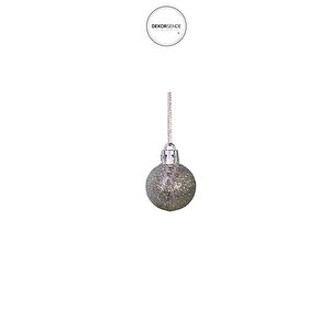 Yılbaşı Ağacı Süsü 24'lü Top Set Gümüş 3 Cm