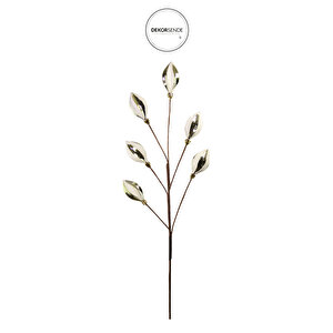 Yılbaşı Süsü Konik Dal Altın Beyaz 65 Cm