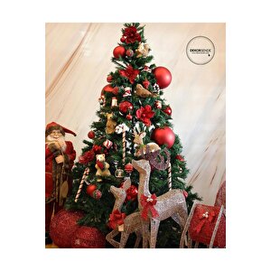 Yılbaşı Süsü Baston Kırmızı Beyaz 30 Cm