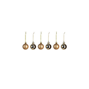 Yılbaşı Süsü 6'lı Top Altın 4 Cm