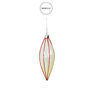 Yılbaşı Süsü Sedefli 3'lü Top Fuşya 13 Cm