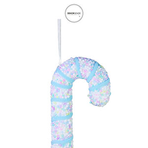 Yılbaşı Süsü Pastel Renk Baston Mavi Pembe 25 Cm