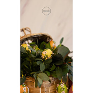 Paskalya Yumurta Çiçekli 6 Cm 6 Lı