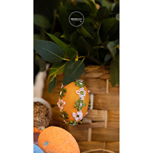 Paskalya Yumurta Çiçekli 6 Cm 6 Lı