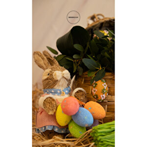 Paskalya Yumurta Çiçekli 6 Cm 6 Lı