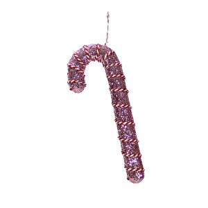 Yılbaşı Süsü İpli Baston Şeker Pembe 25 Cm