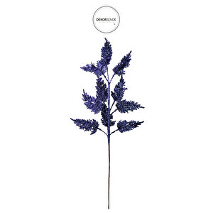 Yılbaşı Süsü Simli Çam Dalı Lacivert 60 Cm