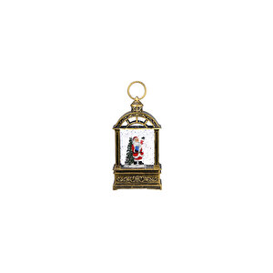 Yılbaşı Kar Küresi Müzikli Pilli Işıklı Noel Baba Biblo Antik Eskitme 18 Cm