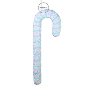 Yılbaşı Süsü Pastel Renk Baston Mavi Pembe 50 Cm