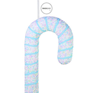 Yılbaşı Süsü Pastel Renk Baston Mavi Pembe 50 Cm