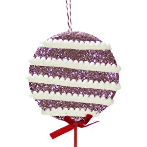Yılbaşı Süsü Lolipop Pembe 31 Cm