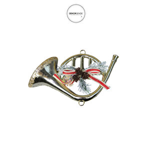 Yılbaşı Süsü Kozalaklı Korno 25 Cm