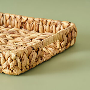 Maite Dikdörtgen Hasır Tepsi Naturel (37x29 Cm) Naturel