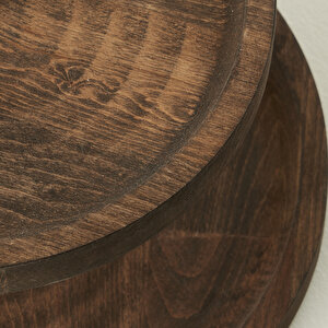 Wooden Ahşap 2 Katlı Kurabiyelik Naturel Naturel