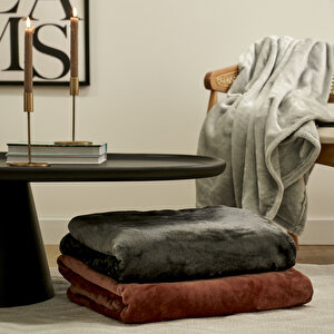 Shelly Wellsoft Tv Battaniyesi Antrasit (140x190 Cm) Antrasit