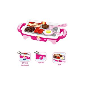 Vardem Işıklı Aksesuarlı Teppenyaki Izgara Qf2908p-1 Pembe
