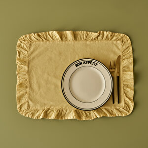 %100 Pamuk Elegance Amerikan Servis Sarı (35x45 Cm) Sarı