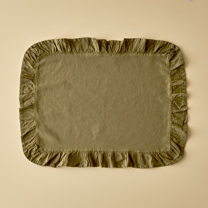 %100 Pamuk Elegance Amerikan Servis Haki (35x45 Cm) Haki