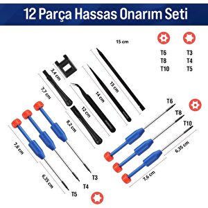 Workpro Wp200531 12 Parça Cr-v Elektronikçi Hassas Profesyonel Onarım Seti