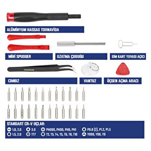 Workpro Wp200541 32 Parça Cr-v Hassas Elektronikçi/telefoncu Profesyonel Onarım Seti