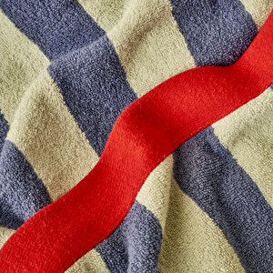 %100 Pamuk Line Banyo Havlusu Mavi (90x150 Cm) Mavi