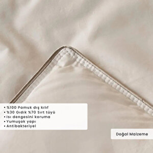 Diamond Kaz Tüyü Yorgan King Size Beyaz (235x215 Cm) Çift Kişilik Xl-standart