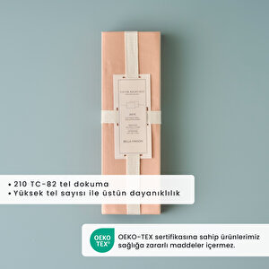 %100 Pamuk Saten 2'li Yastık Kılıfı Somon (50x70 Cm) Somon