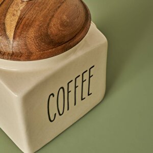 Koffi Seramik Kavanoz Krem (800 Ml) Krem