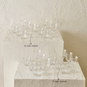 Line Bardak-kadeh Seti 24'lü Naturel