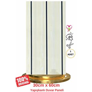 Shiny Krem Lambiri Desenli 60x30cm Yapışkanlı Mutfak Banyo Kaplama Duvar Paneli Kağıdı Tx-114