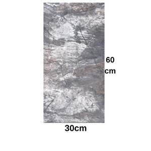 60x30cm Shiny Kaotik Mermer Desenli Yapışkanlı Mutfak Banyo Kaplama Duvar Paneli Kağıdı Tx-041
