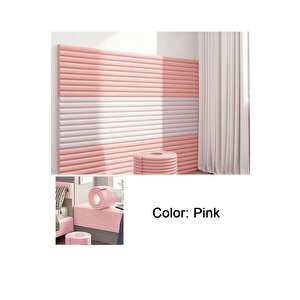 8cmx200cm 1 Adet Yapışkanlı Meva Pembe Lambiri Model Çıta Süpürgelik Tablo Tavan Koruyucu Kenar Çıta