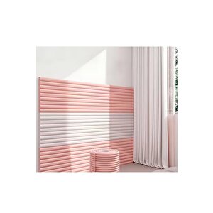 8cmx200cm 1 Adet Yapışkanlı Meva Pembe Lambiri Model Çıta Süpürgelik Tablo Tavan Koruyucu Kenar Çıta