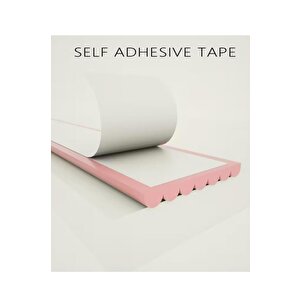 8cmx200cm 1 Adet Yapışkanlı Meva Pembe Lambiri Model Çıta Süpürgelik Tablo Tavan Koruyucu Kenar Çıta